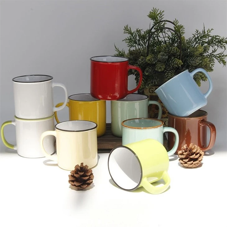 Enamel Style Ceramic Mug
