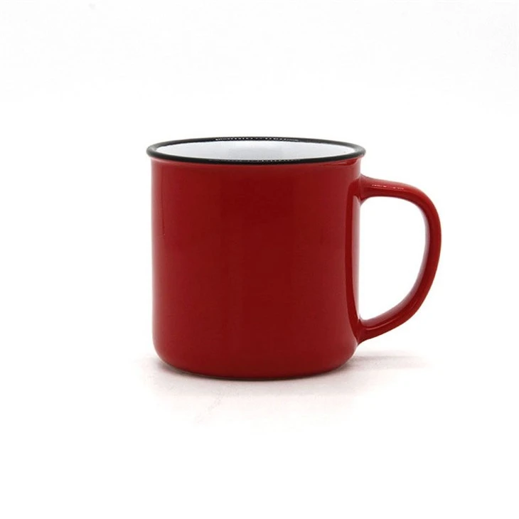 Enamel Style Ceramic Mug