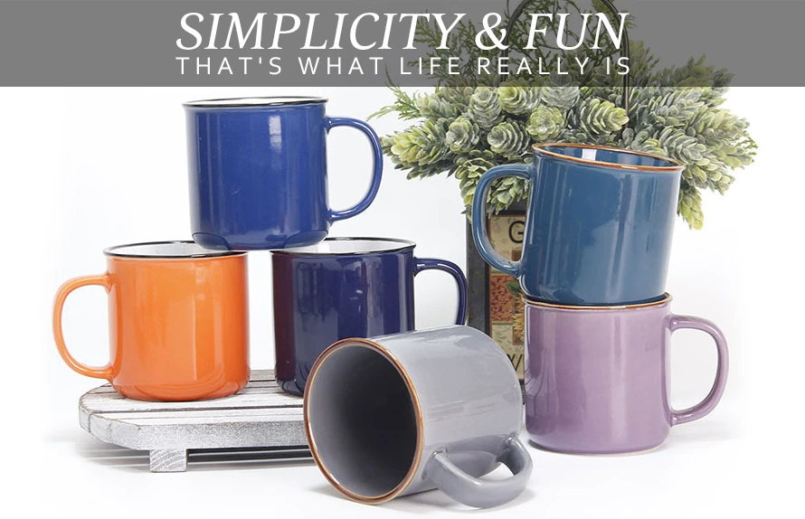 enamel style ceramic mug---- 1