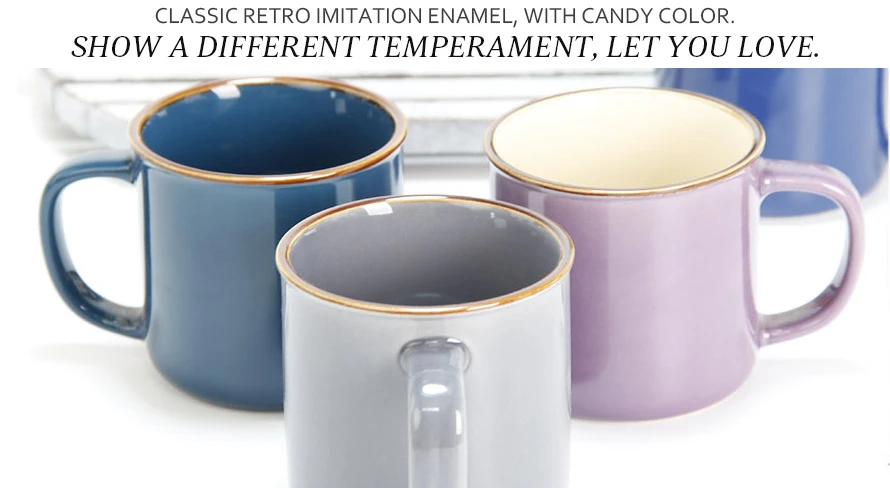 enamel style ceramic mug---- 4