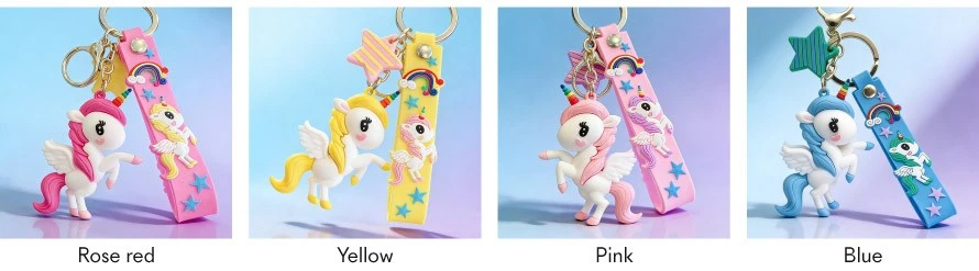 rainbow unicorn keyring 1