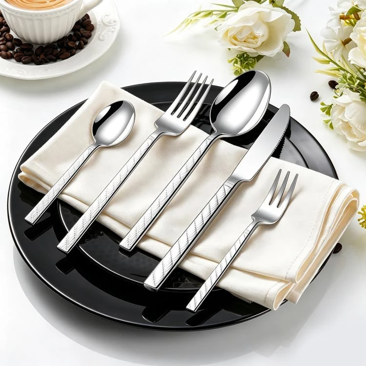 stainless steel flatware set (4)